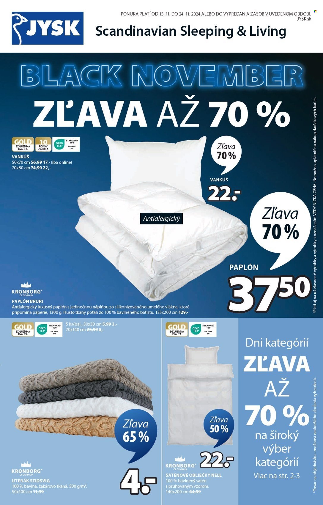Leták JYSK - 13.11.2024 - 24.11.2024. Strana 2