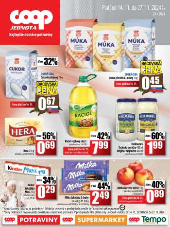 Leták COOP Jednota - 14.11.2024 - 27.11.2024.
