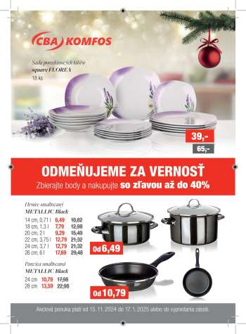 Leták CBA Komfos - 15.11.2024 - 17.1.2025.