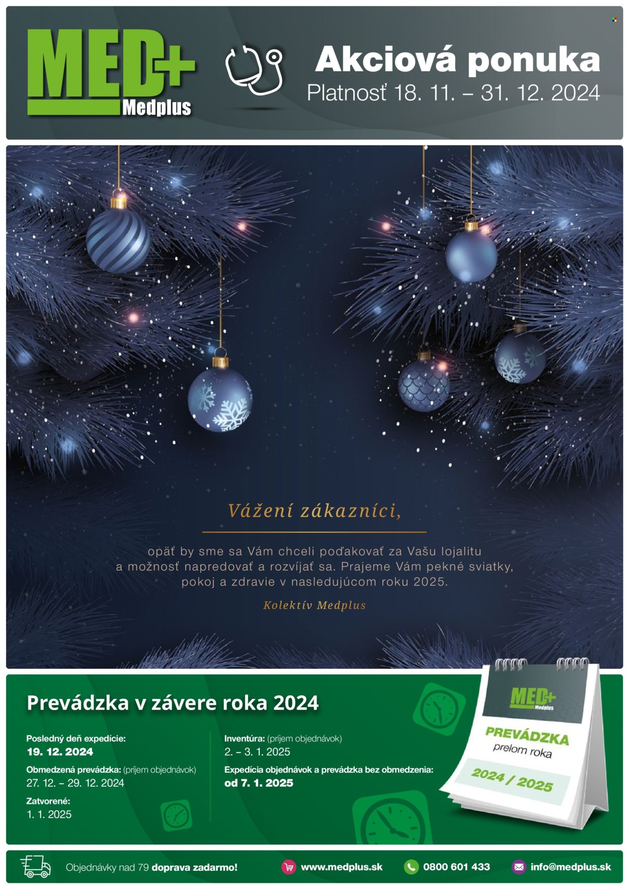 Leták Medplus - 18.11.2024 - 31.12.2024. Strana 1