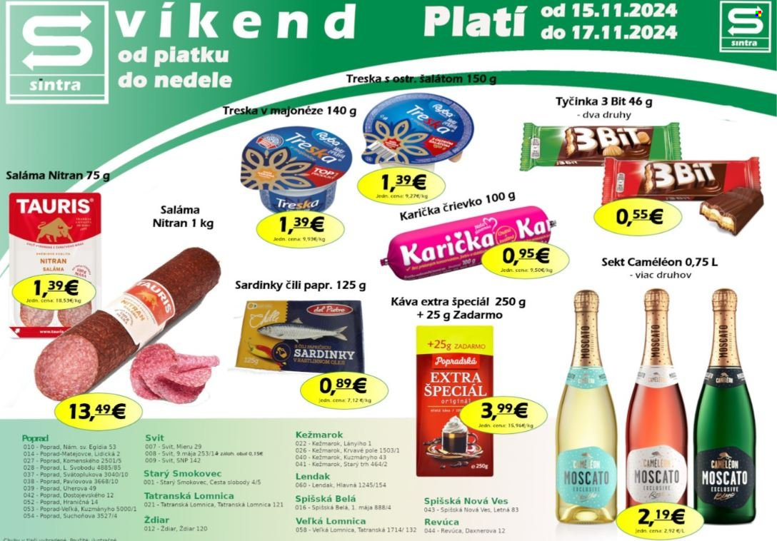 Leták Sintra - 15.11.2024 - 17.11.2024. Strana 1