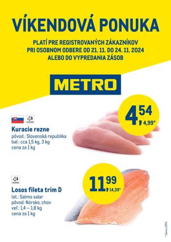 Leták Metro - 21.11.2024 - 24.11.2024.