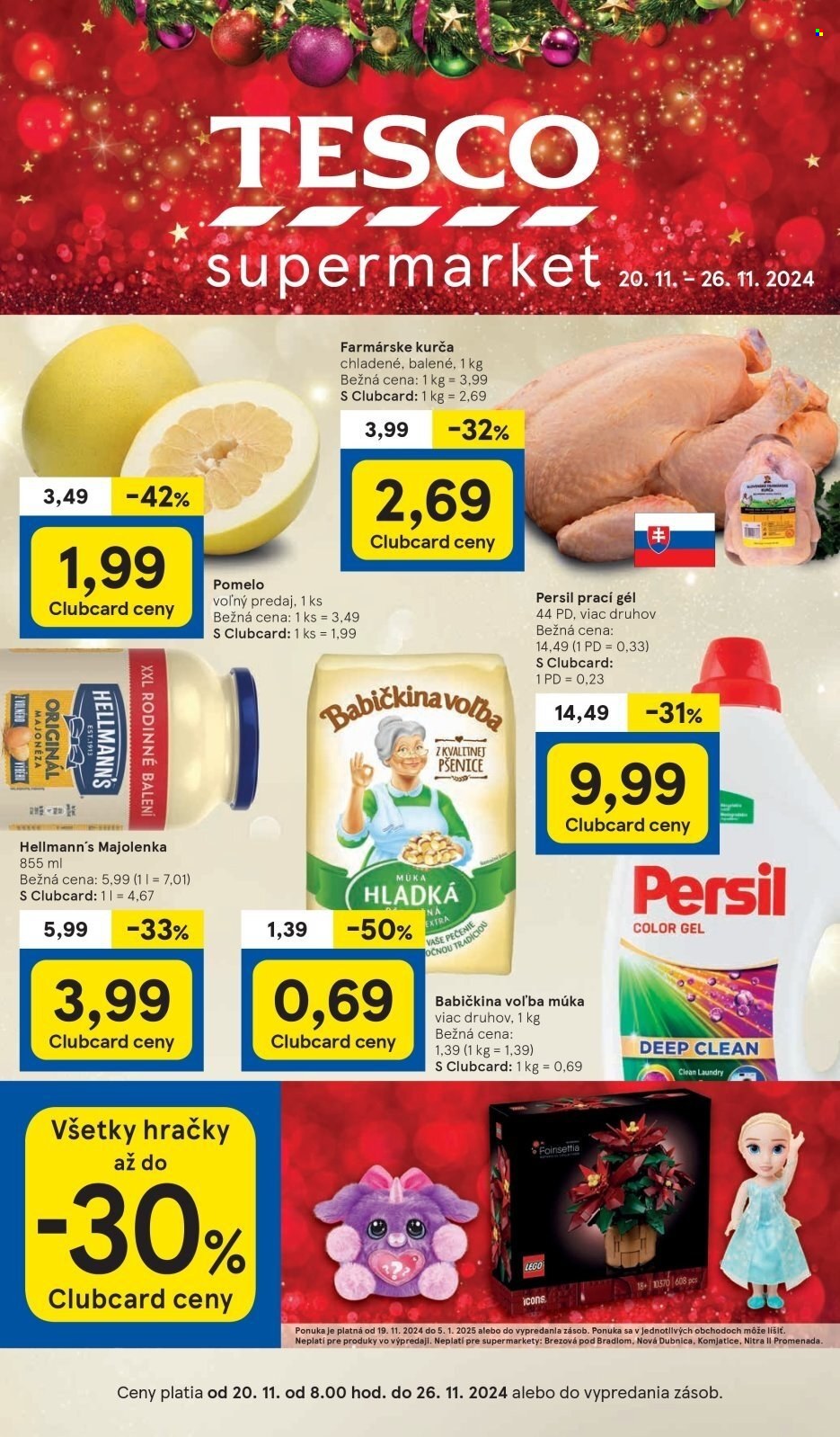 Leták TESCO supermarket - 20.11.2024 - 26.11.2024. Strana 1