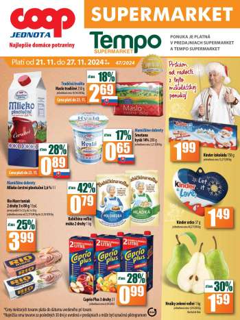 Leták COOP Jednota - 21.11.2024 - 27.11.2024.