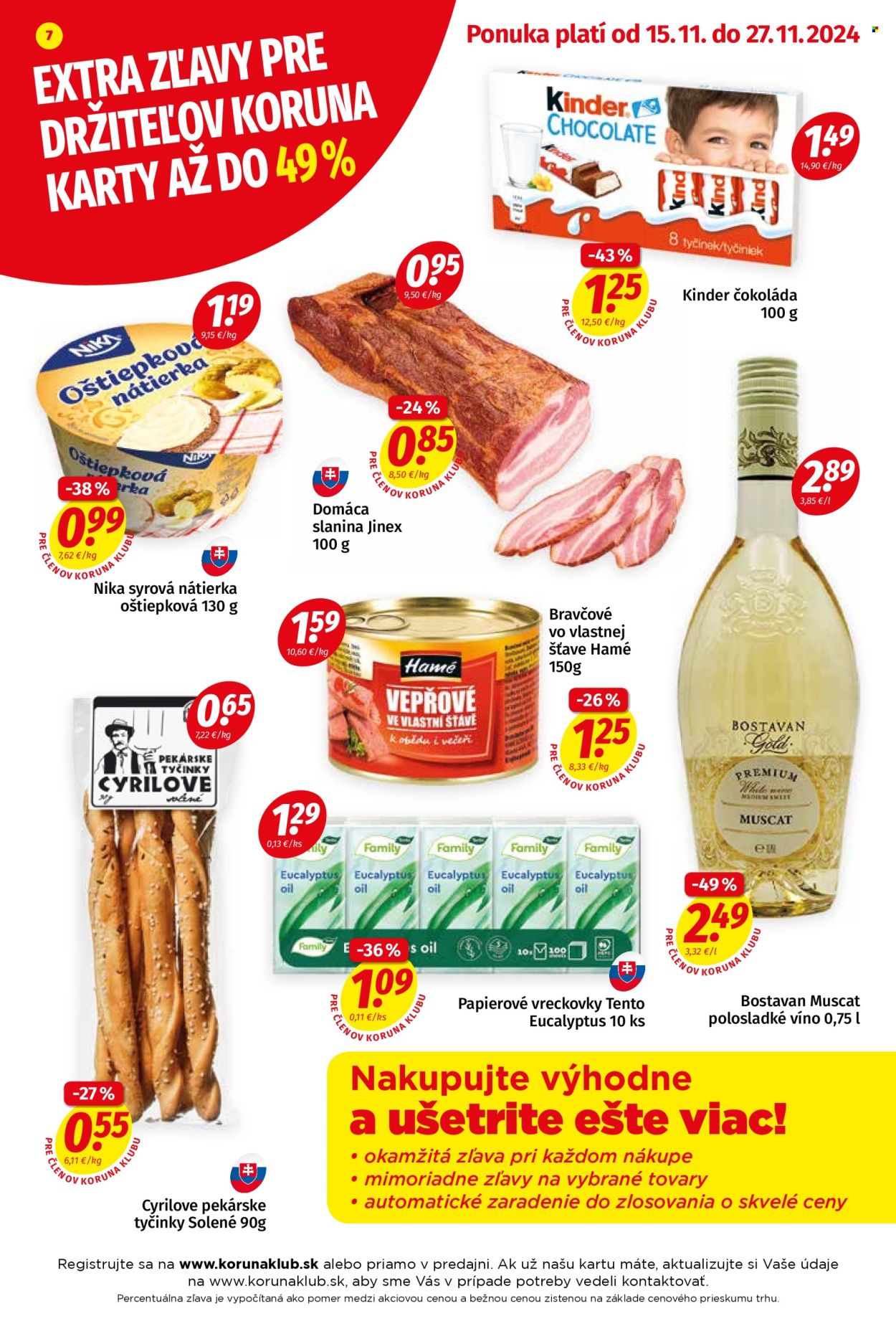 Leták Potraviny KORUNA - 15.11.2024 - 27.11.2024. Strana 7