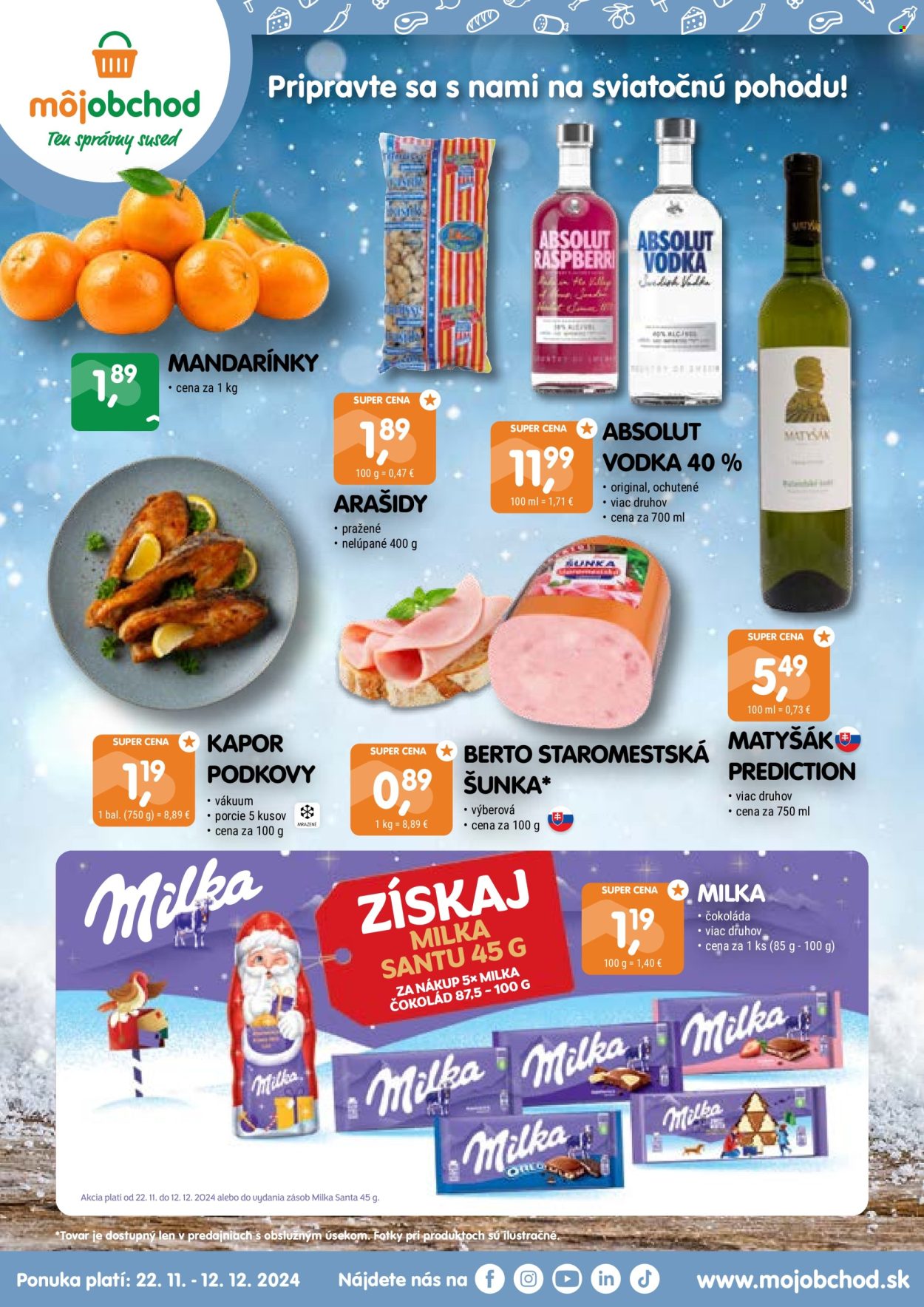 Leták Môj obchod - 22.11.2024 - 12.12.2024. Strana 1