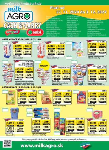 Leták Milk AGRO - 27.11.2024 - 3.12.2024.