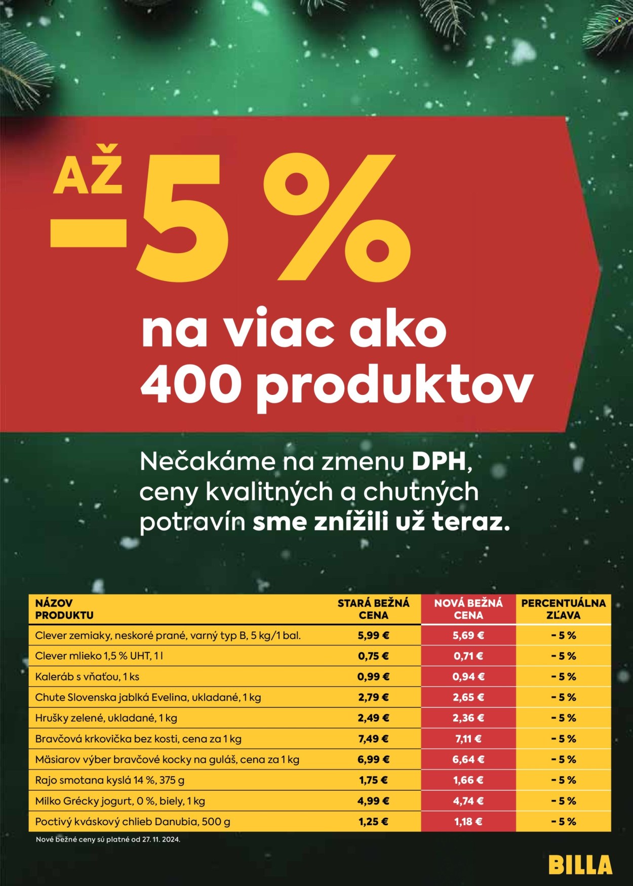 Leták Billa - 27.11.2024 - 3.12.2024. Strana 19