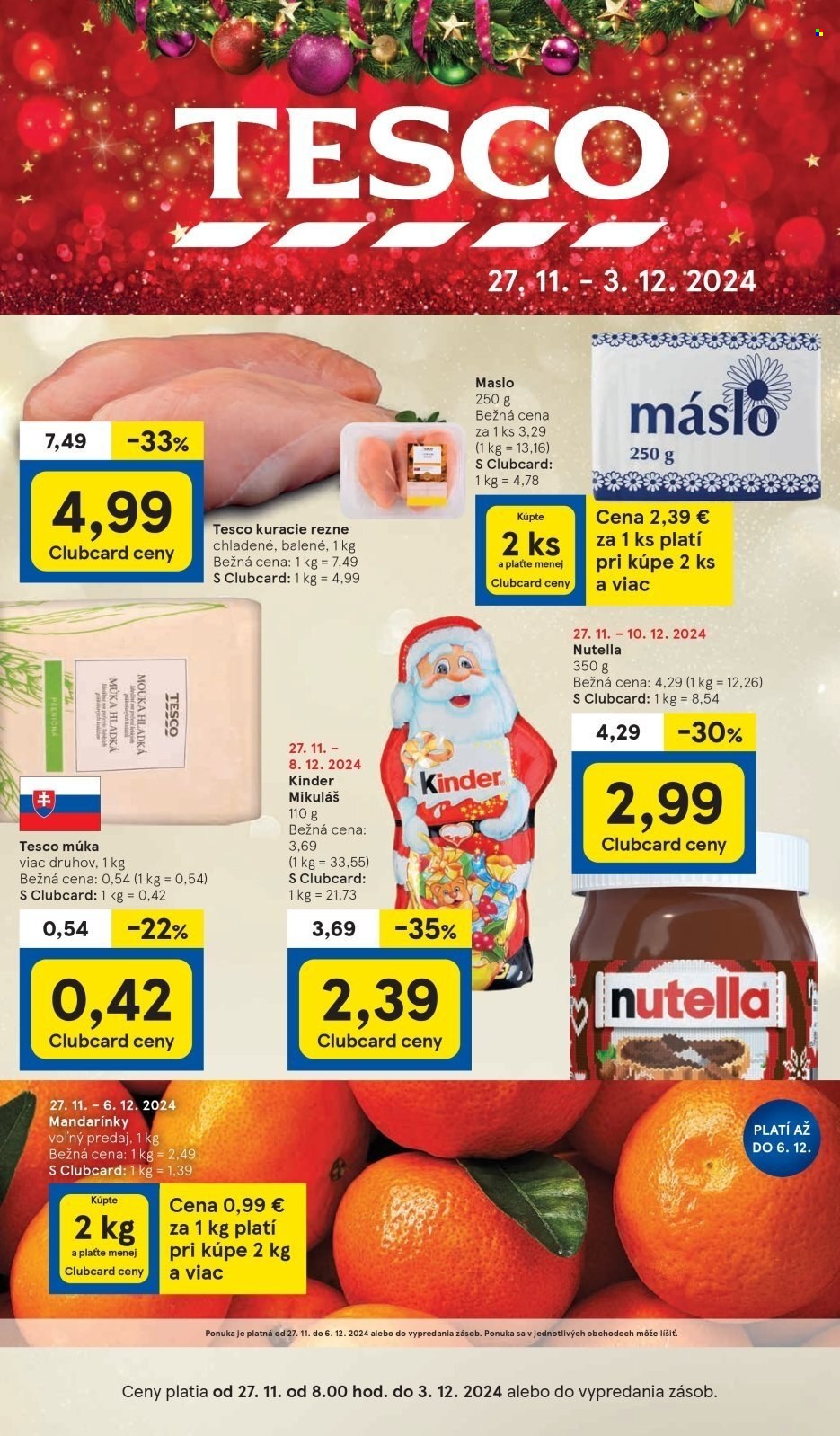 Leták TESCO - 27.11.2024 - 3.12.2024. Strana 1