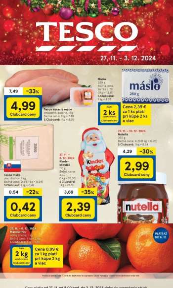 Leták TESCO - 27.11.2024 - 3.12.2024.