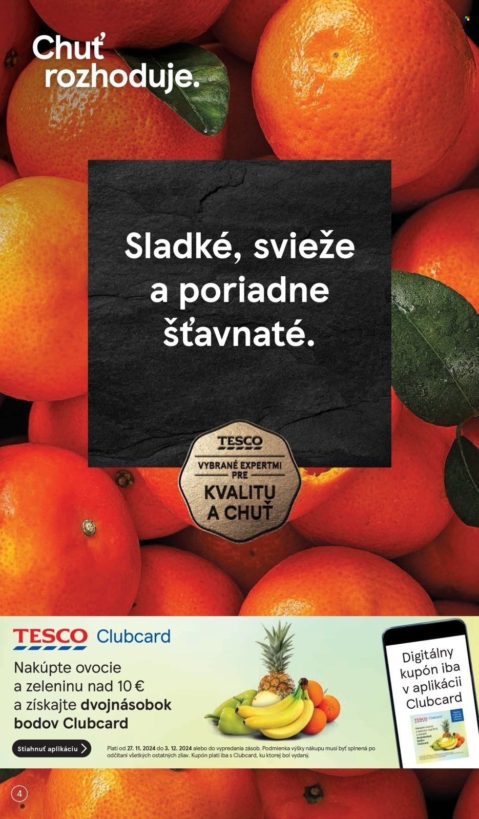 Leták TESCO - 27.11.2024 - 3.12.2024. Strana 4