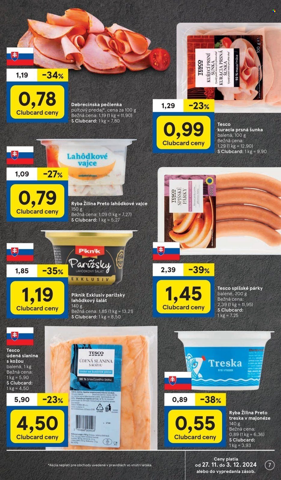 Leták TESCO - 27.11.2024 - 3.12.2024. Strana 7