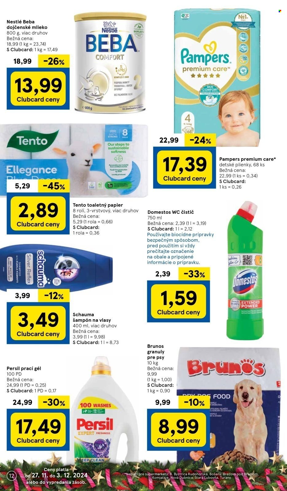 Leták TESCO supermarket - 27.11.2024 - 3.12.2024. Strana 12