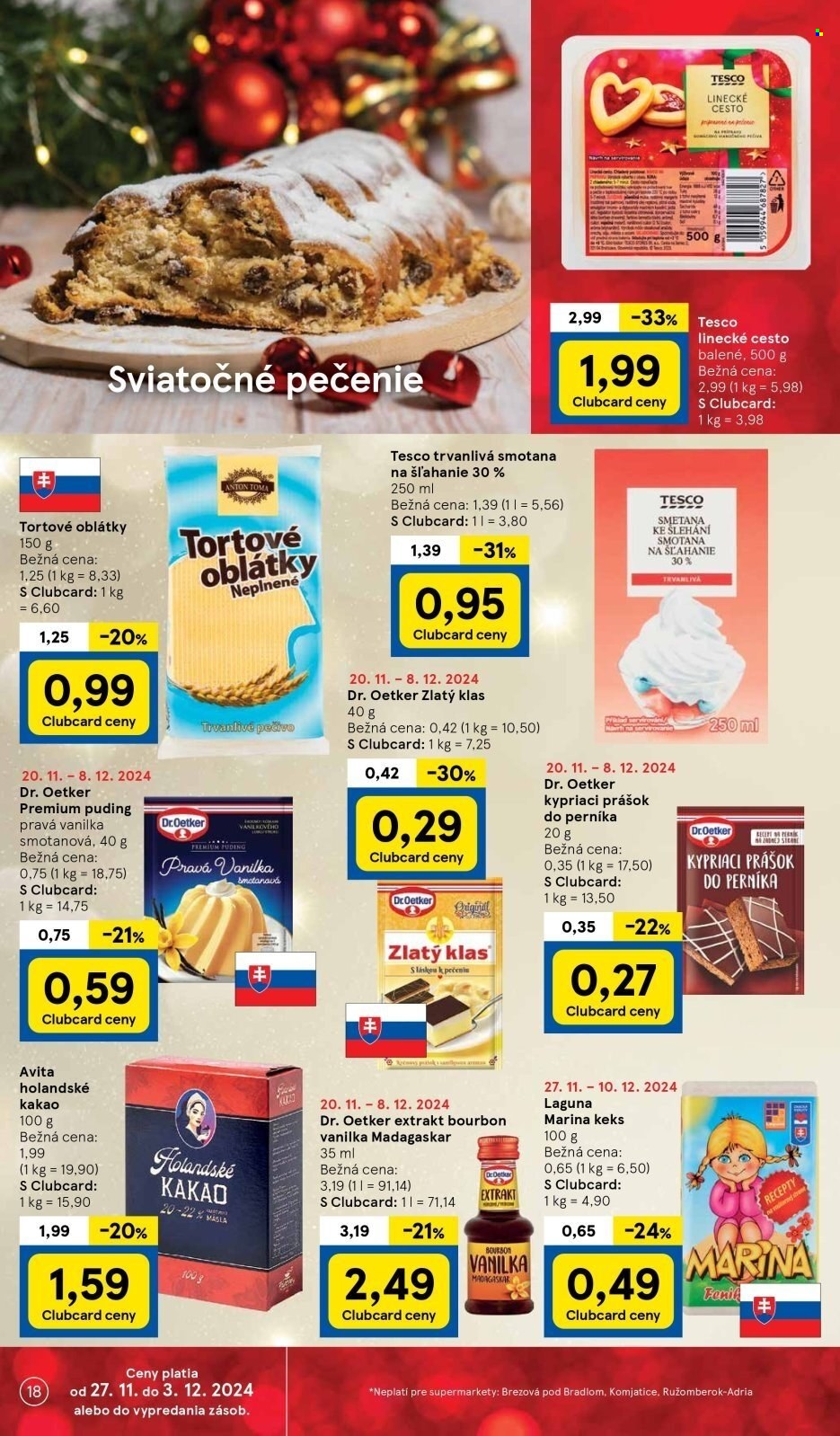Leták TESCO supermarket - 27.11.2024 - 3.12.2024. Strana 18