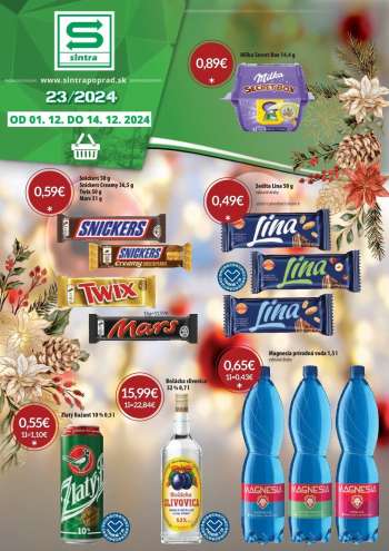 Leták Sintra - 1.12.2024 - 14.12.2024.