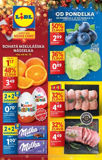 Leták Lidl - 2.12.2024 - 8.12.2024.