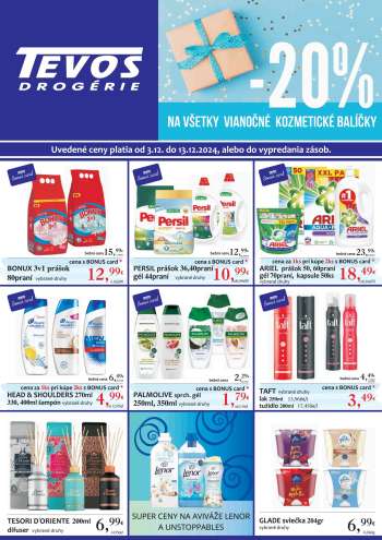 Leták Tevos Drogérie - 3.12.2024 - 13.12.2024.