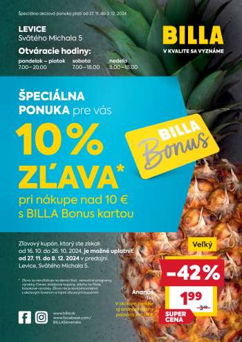 Leták Billa - 27.11.2024 - 3.12.2024.