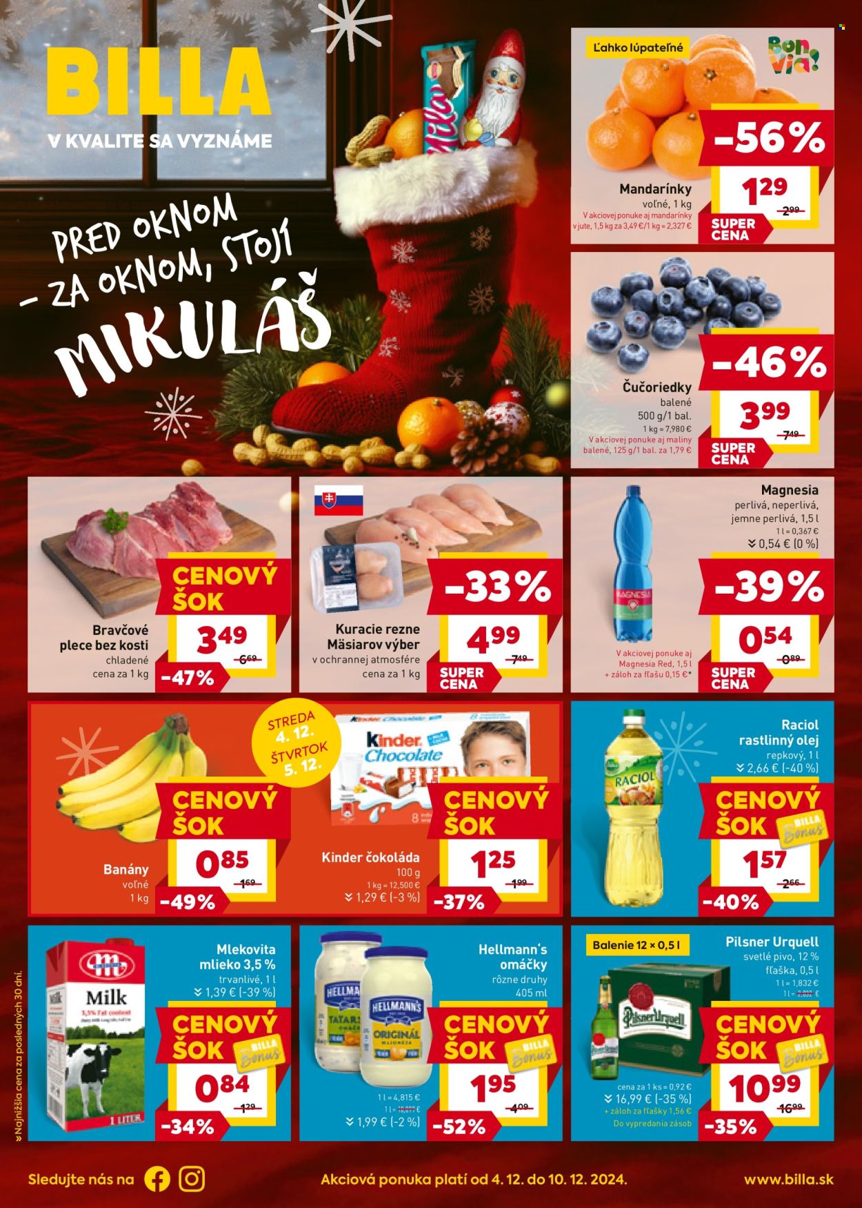 Leták Billa - 4.12.2024 - 10.12.2024. Strana 1