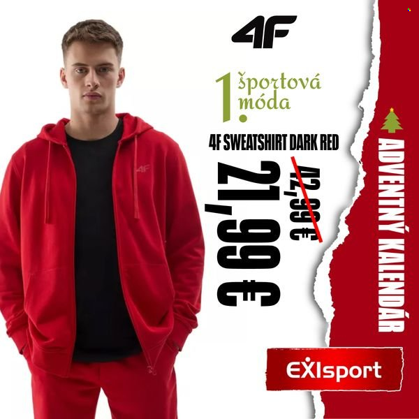 Leták Exisport. Strana 1