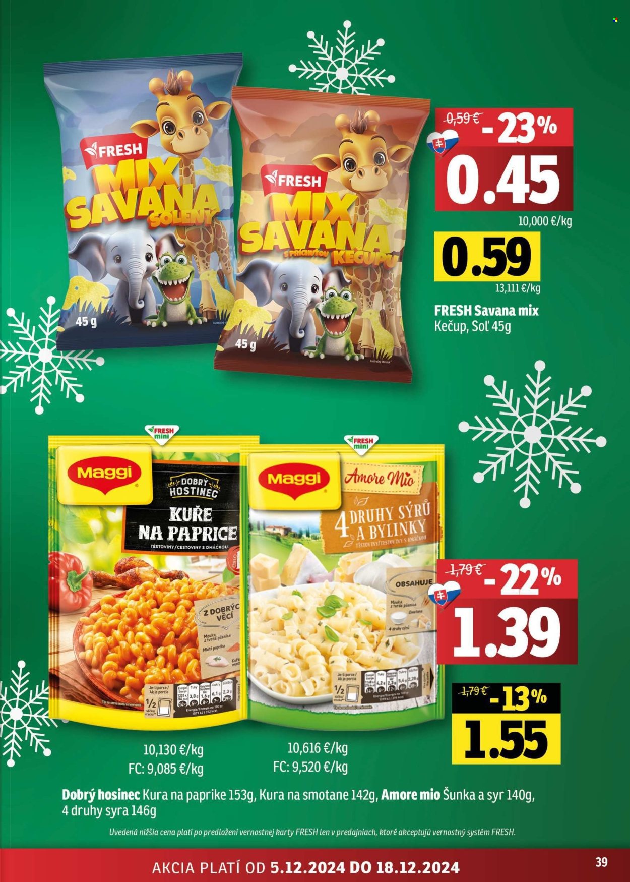 Leták FRESH - 5.12.2024 - 18.12.2024. Strana 39