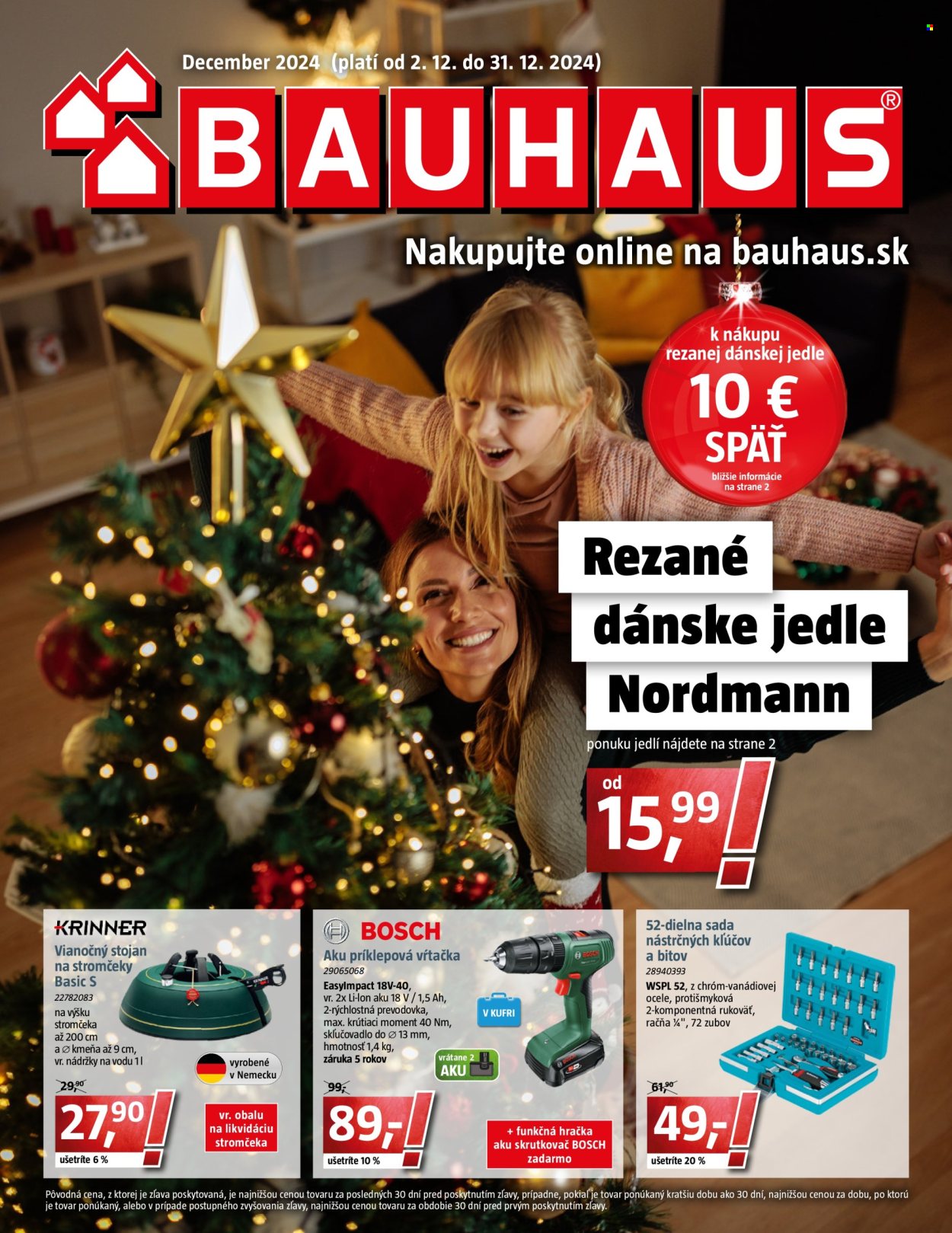 Leták Bauhaus - 2.12.2024 - 31.12.2024. Strana 1