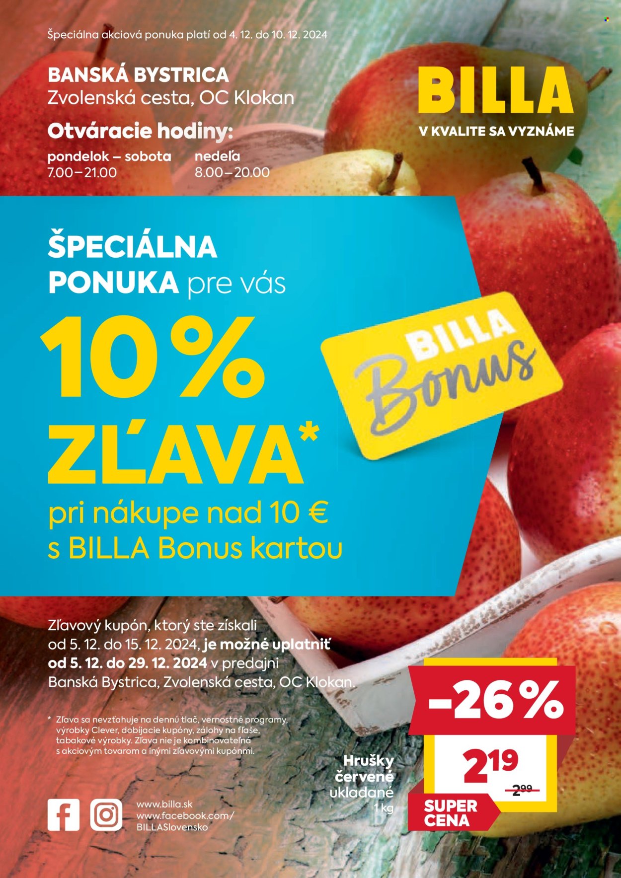Leták Billa - 4.12.2024 - 10.12.2024. Strana 1