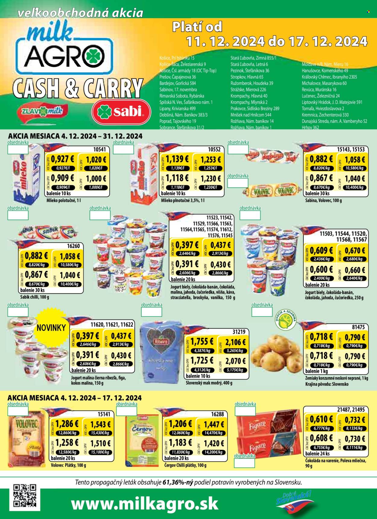 Leták Milk AGRO - 11.12.2024 - 17.12.2024. Strana 1