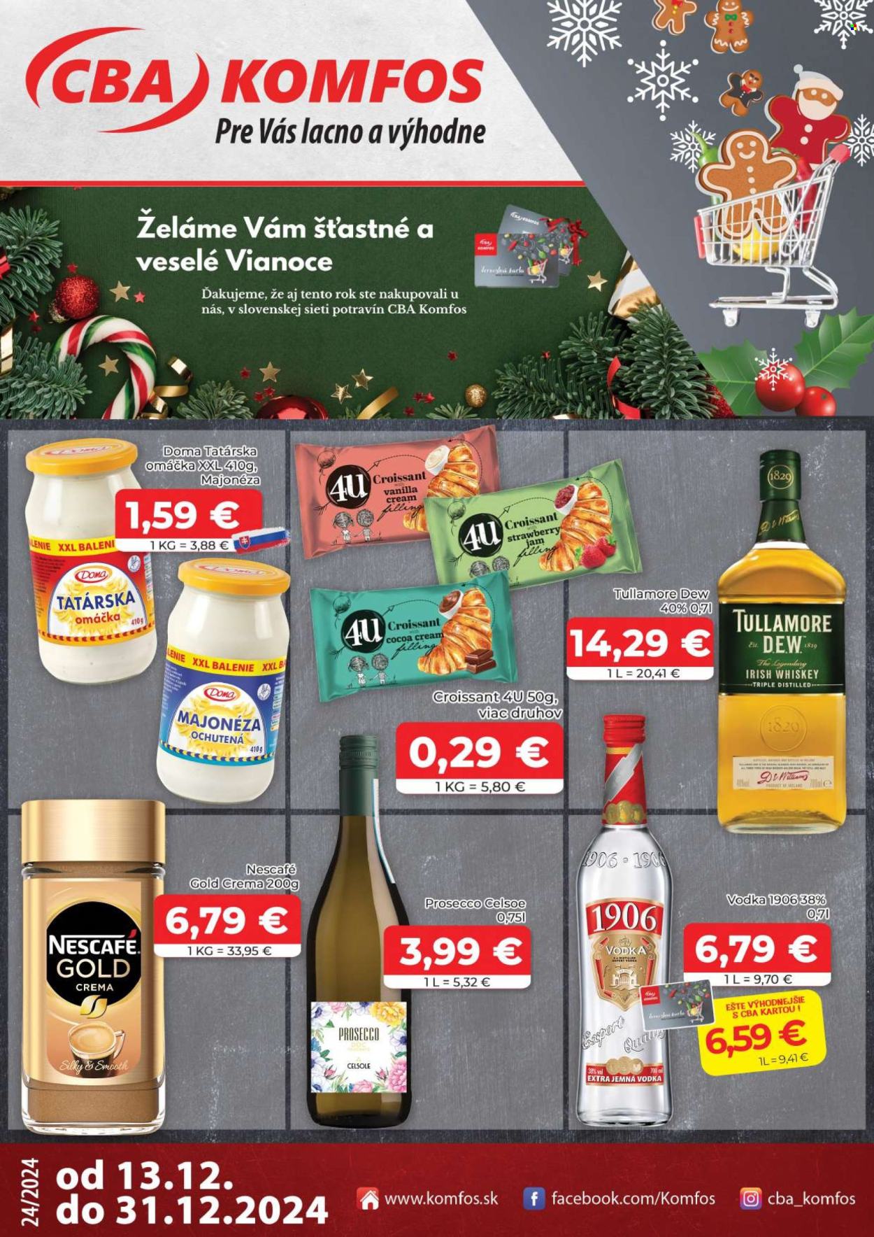 Leták CBA Komfos - 13.12.2024 - 31.12.2024. Strana 1