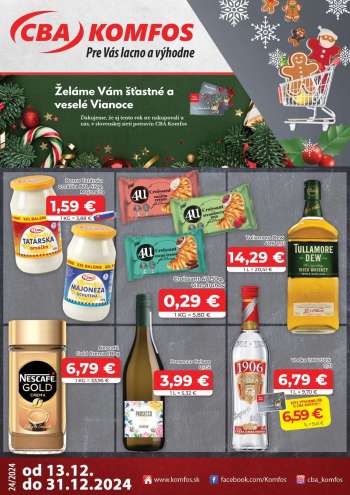 Leták CBA Komfos - 13.12.2024 - 31.12.2024.