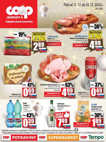 Leták COOP Jednota - 12.12.2024 - 24.12.2024.
