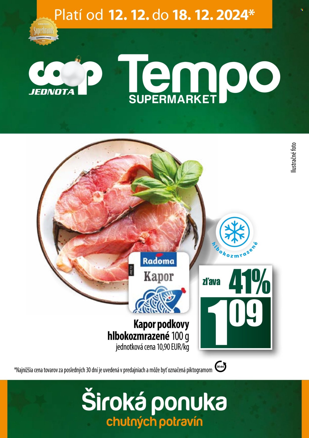 Leták COOP Jednota - 12.12.2024 - 18.12.2024. Strana 1