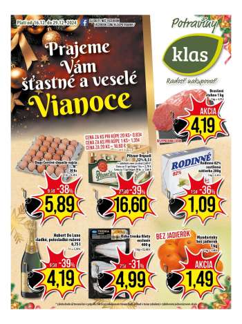 Leták Klas - 16.12.2024 - 29.12.2024.