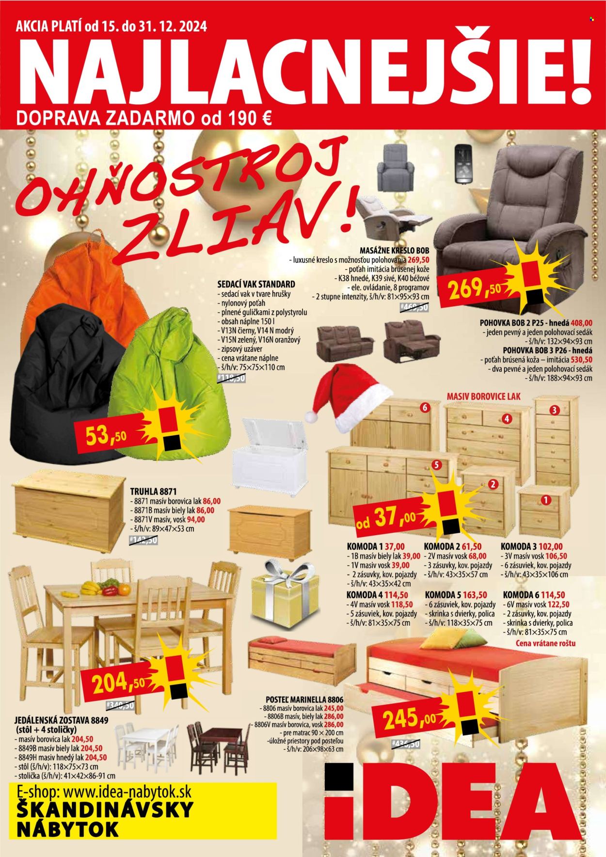 Leták IDEA nábytok - 15.12.2024 - 31.12.2024. Strana 1