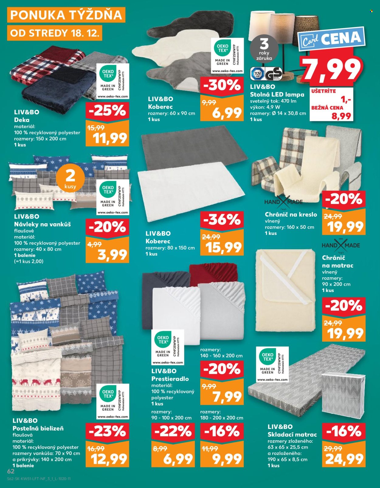 Leták Kaufland - 18.12.2024 - 24.12.2024. Strana 62