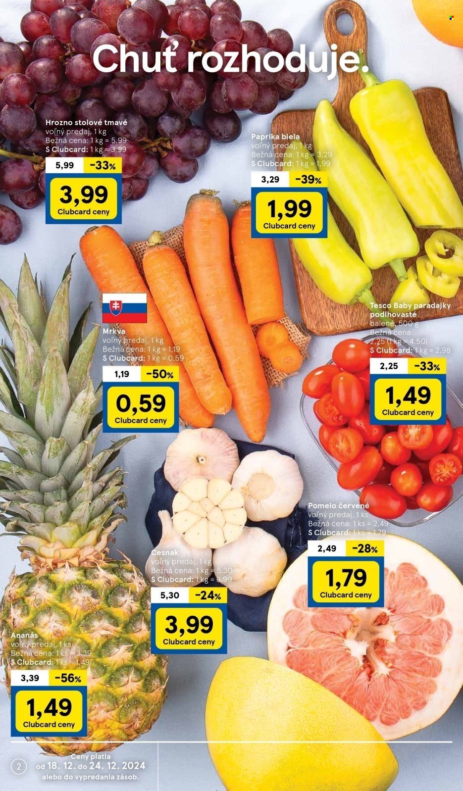 Leták TESCO - 18.12.2024 - 24.12.2024. Strana 2