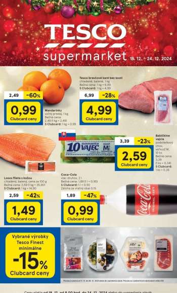 Leták TESCO supermarket - 18.12.2024 - 24.12.2024.