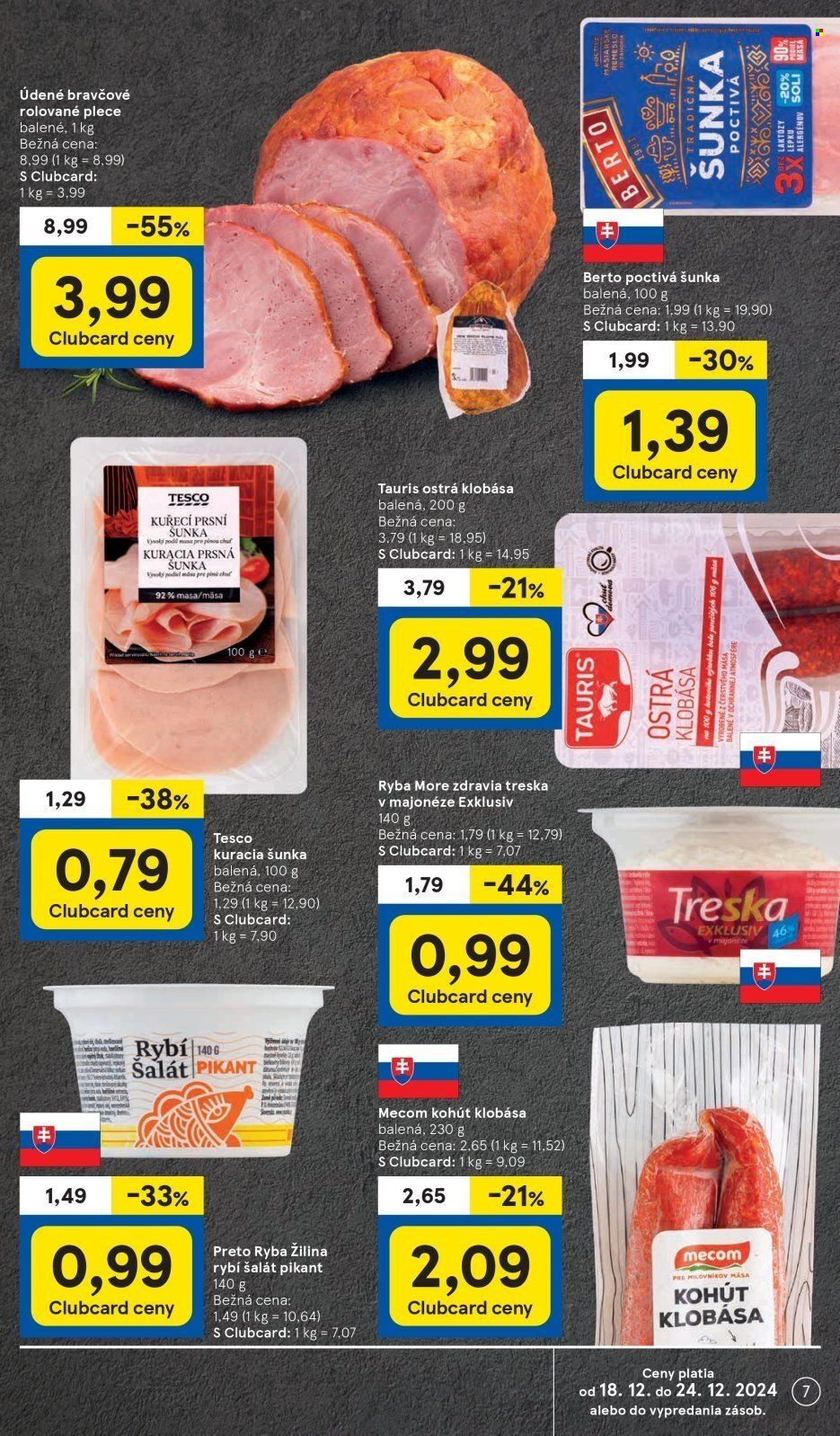 Leták TESCO supermarket - 18.12.2024 - 24.12.2024. Strana 7