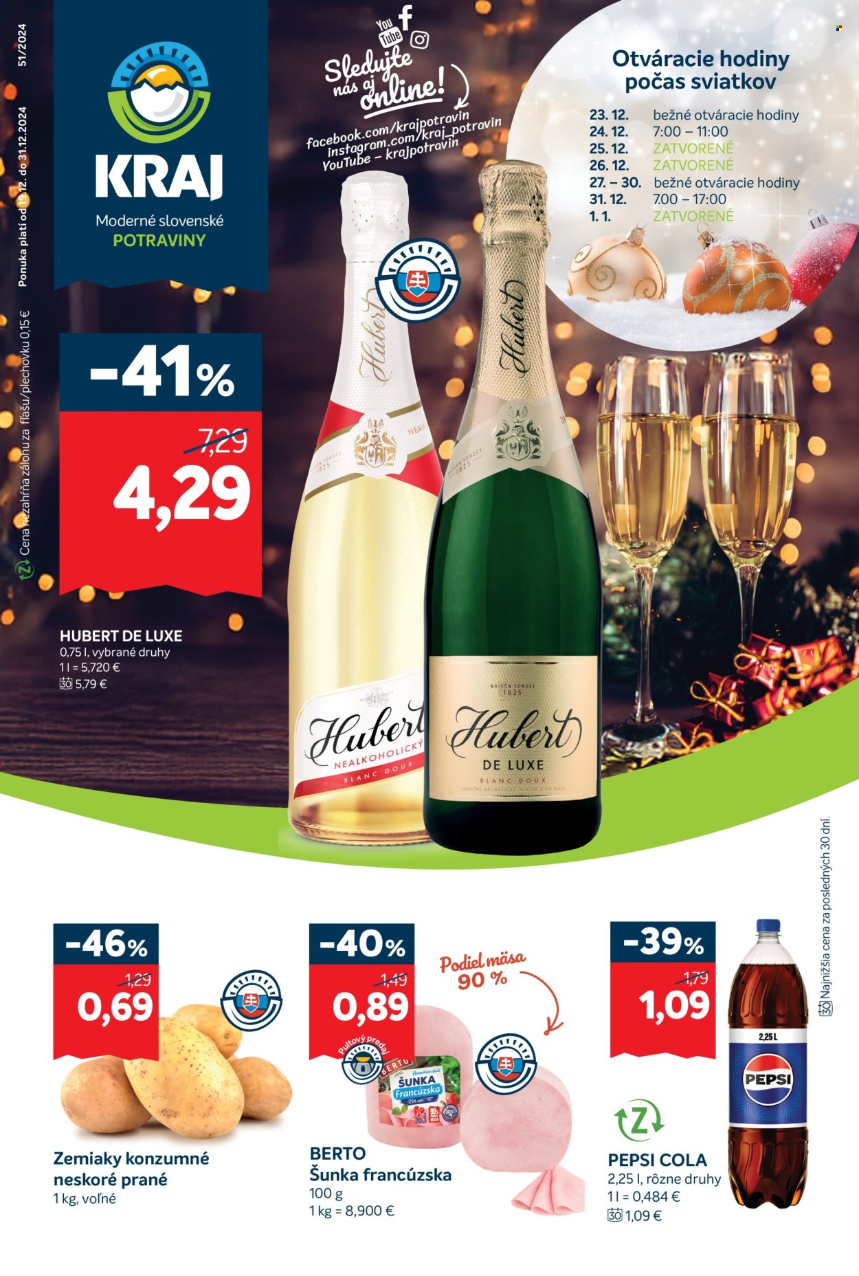 Leták Kraj - 19.12.2024 - 31.12.2024. Strana 1