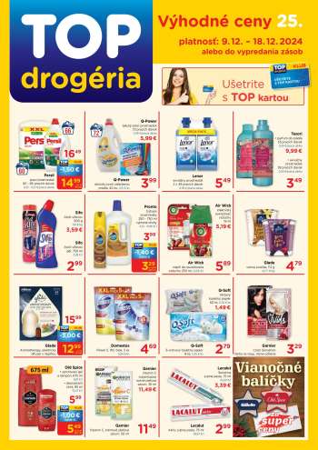 Leták TOP drogéria - 9.12.2024 - 18.12.2024.