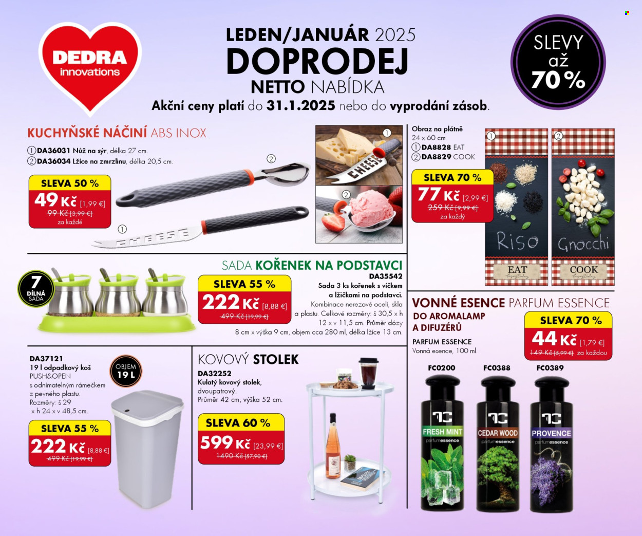 Leták Dedra - 18.12.2024 - 31.1.2025. Strana 1