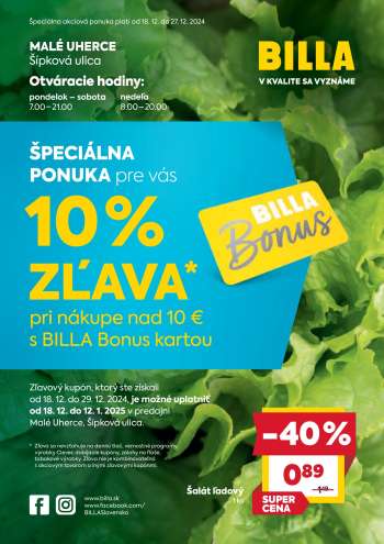 Leták Billa - 18.12.2024 - 27.12.2024.