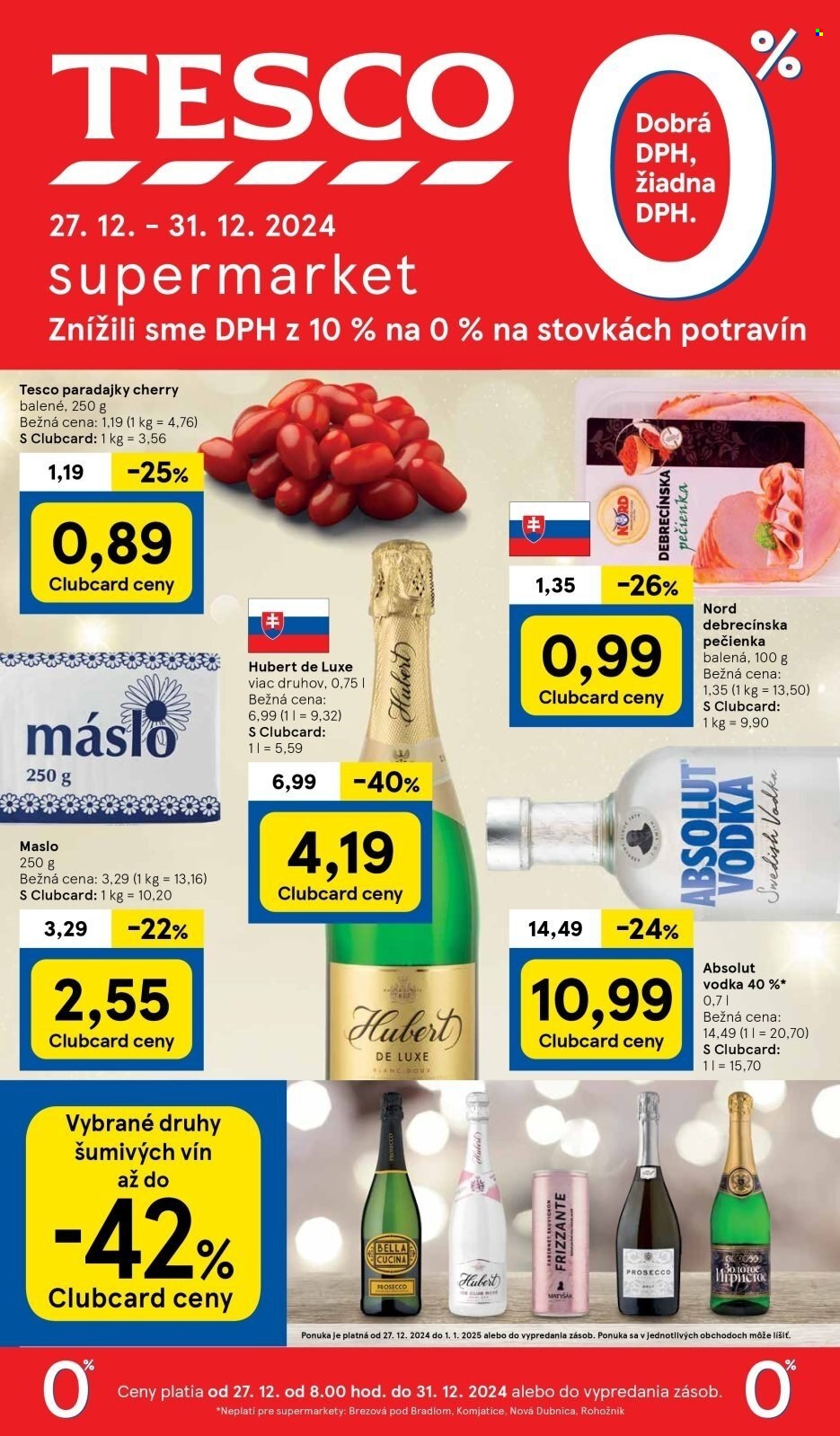 Leták TESCO supermarket - 27.12.2024 - 31.12.2024. Strana 1