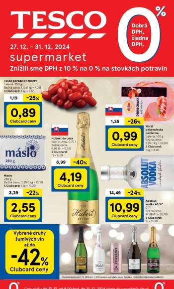 Leták TESCO supermarket - 27.12.2024 - 31.12.2024.