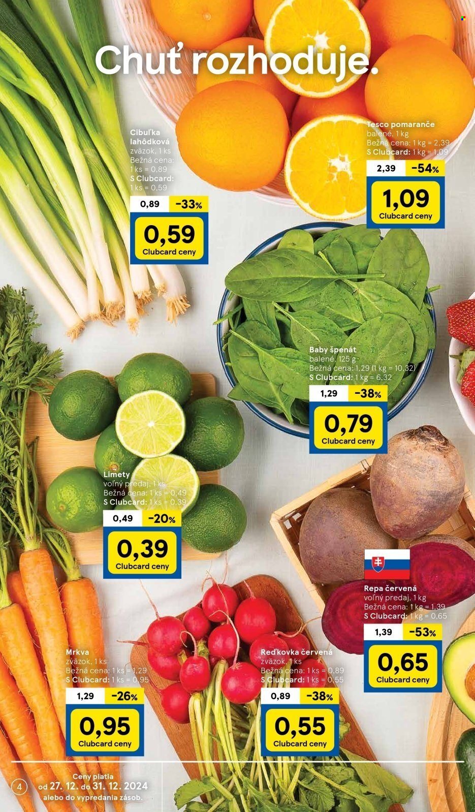 Leták TESCO supermarket - 27.12.2024 - 31.12.2024. Strana 4