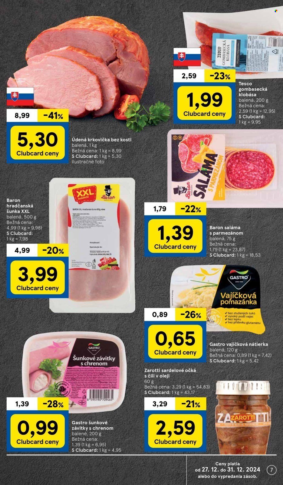 Leták TESCO supermarket - 27.12.2024 - 31.12.2024. Strana 7