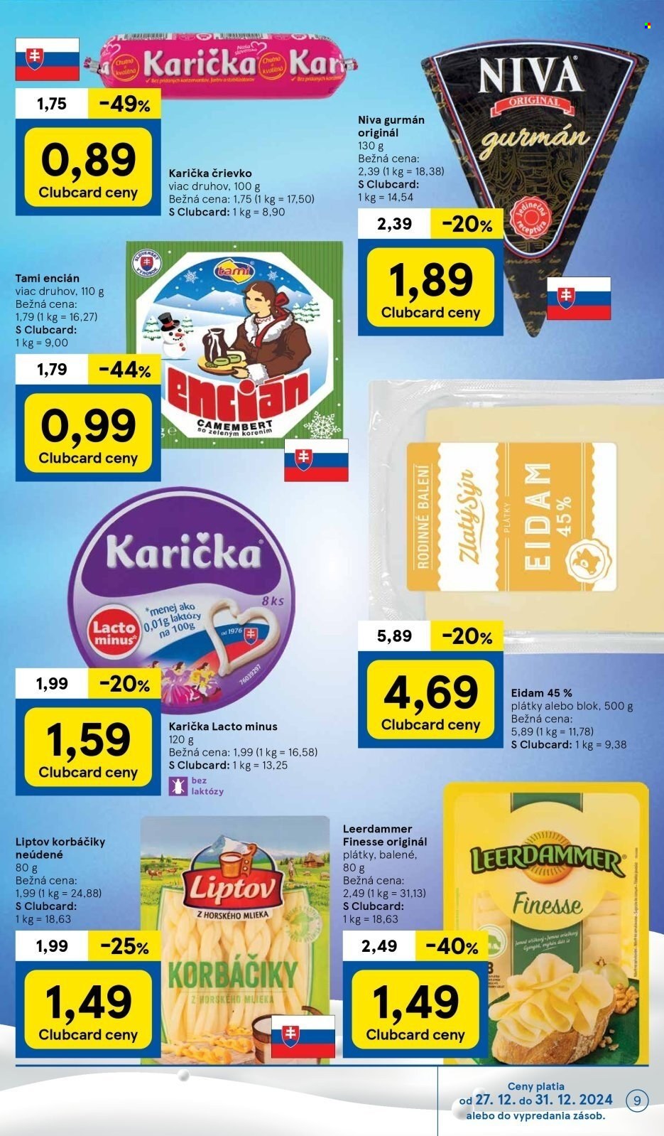 Leták TESCO supermarket - 27.12.2024 - 31.12.2024. Strana 9
