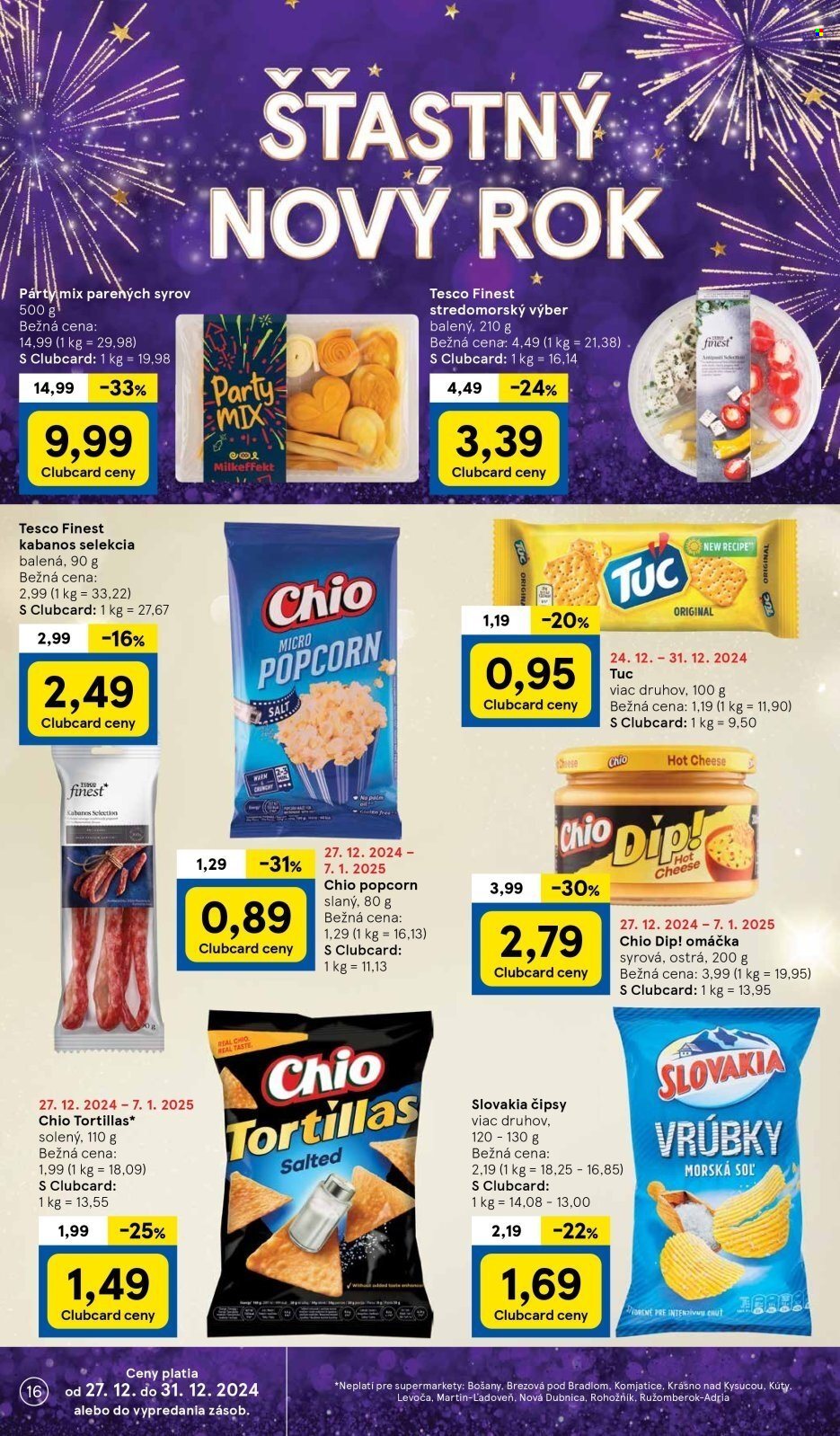 Leták TESCO supermarket - 27.12.2024 - 31.12.2024. Strana 16
