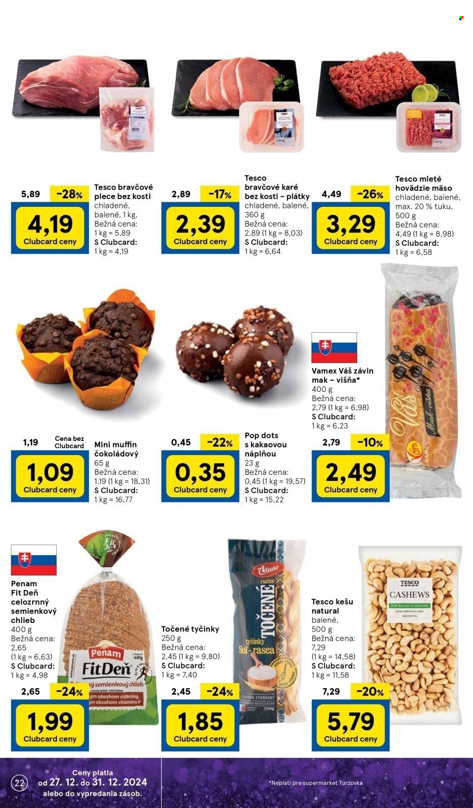 Leták TESCO supermarket - 27.12.2024 - 31.12.2024. Strana 22