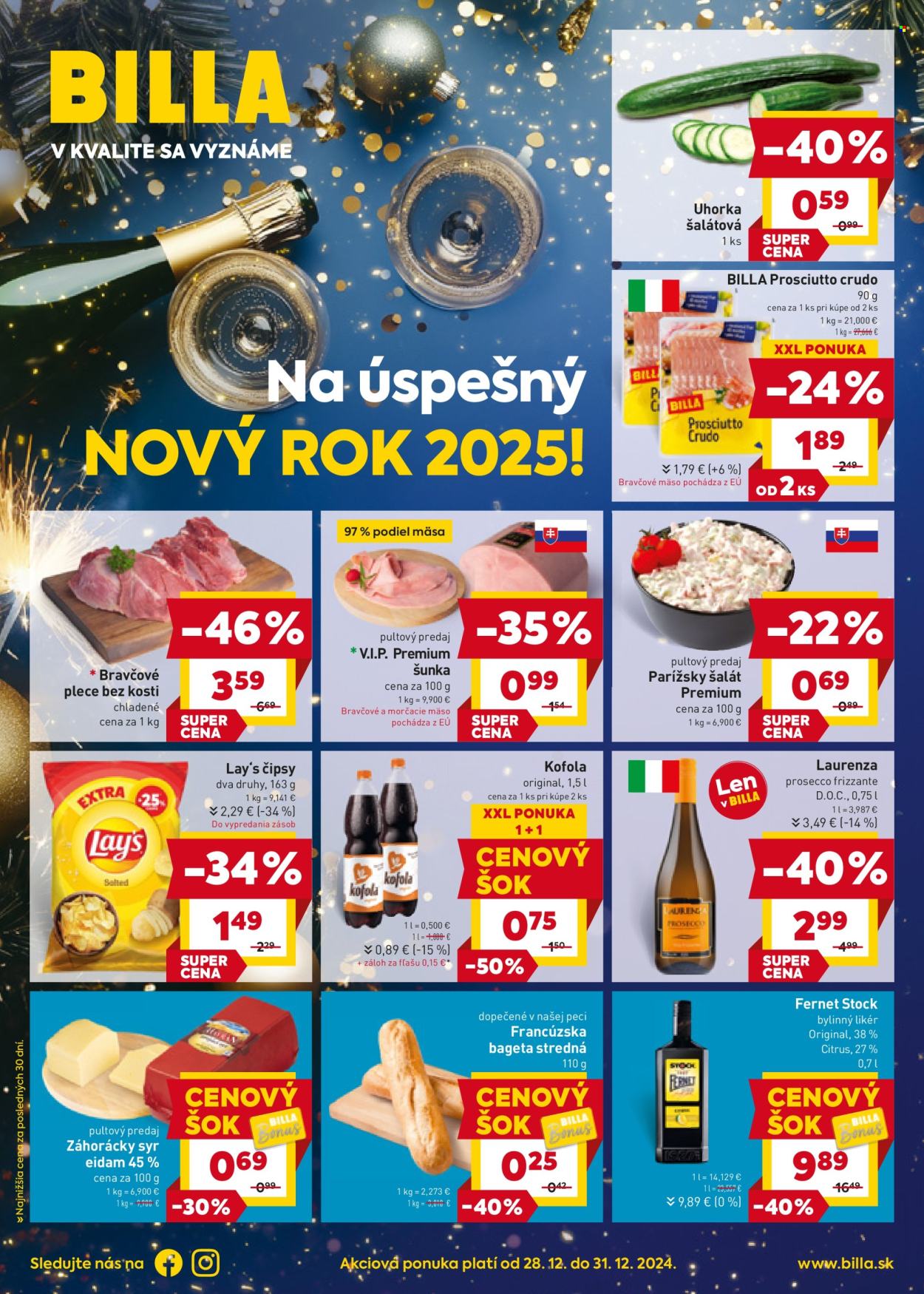 Leták Billa - 28.12.2024 - 31.12.2024. Strana 1